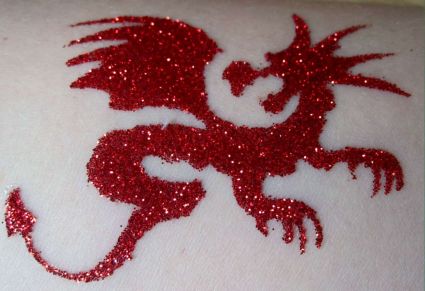 Glitter Dragon Tattoo Pic